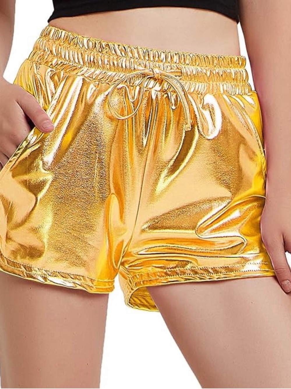 Perfashion Women's Metallic Shorts Summer Sparkly Hot Outfit Shiny Short Pants